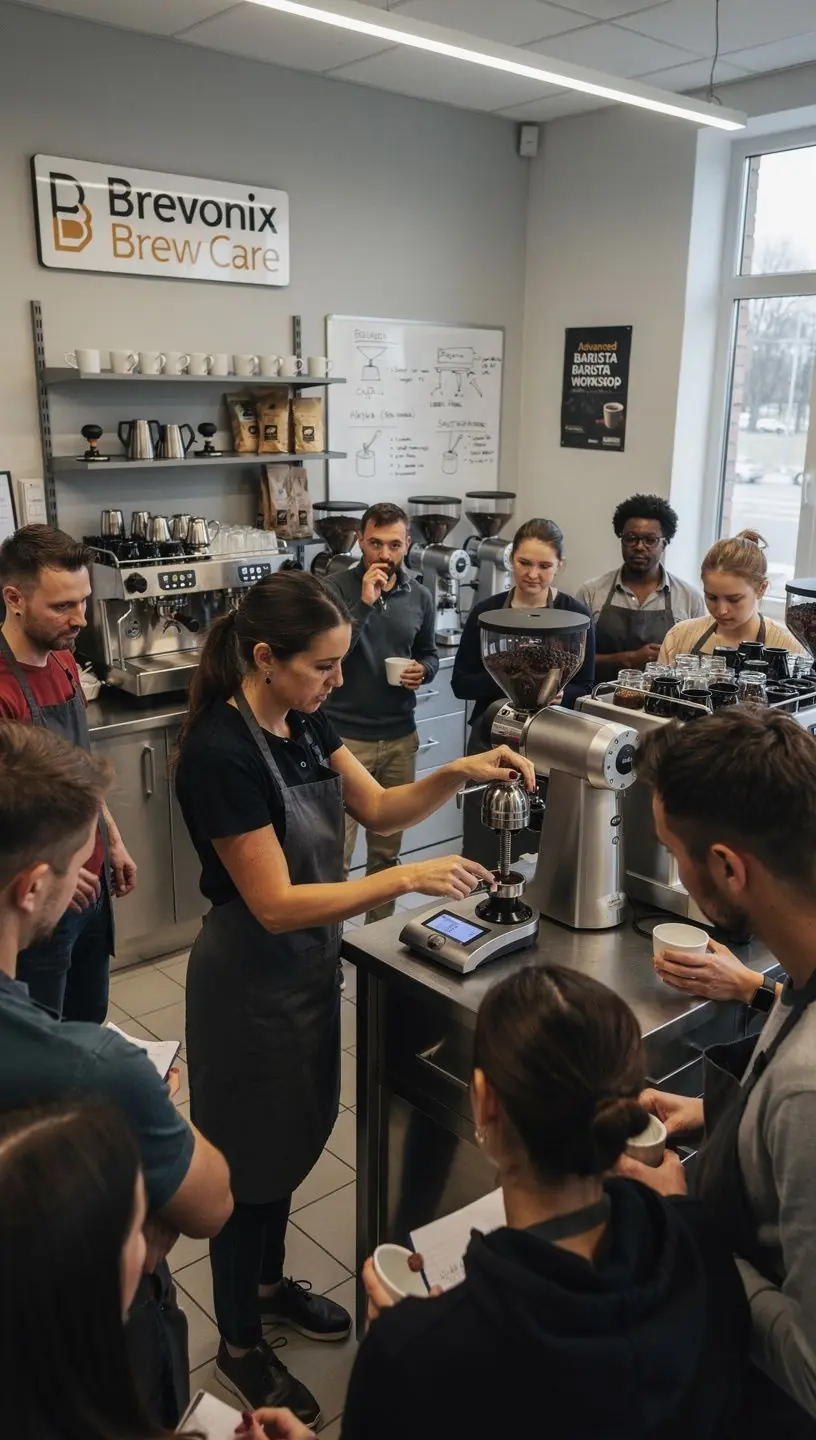 Kafijas automāta apkope un remonts darbnīcā.